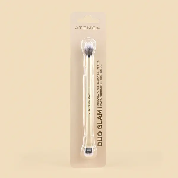 Atenea Profesional Duo Glam Db12 Brocha Plana Crema/Difumina